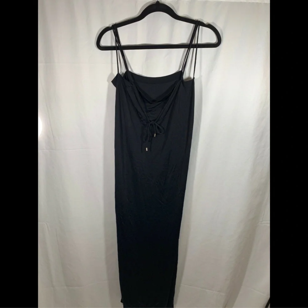 NEW $400 WOLFORD Shiny Viscose Strappy Dress‎ in Black [SZ Small ] - Picture 5 of 8